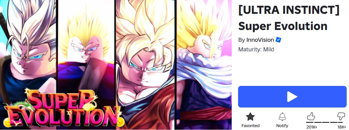 [ULTRA INSTINCT] Super Evolution on Roblox